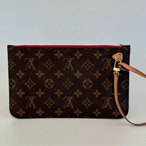 Louis Vuitton Brown and Tan Monogram Pouch